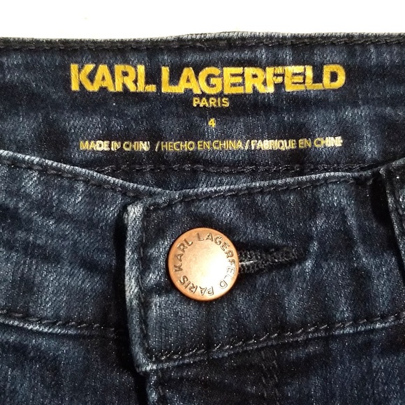 Karl Lagerfeld Jeans Straight Leg Dark Wash Sz 4 - Picture 5 of 8
